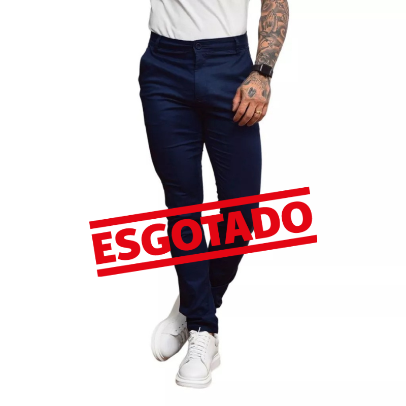 Calça Alfaiataria Sarja Sport Fino - Compre 1 Leve 2