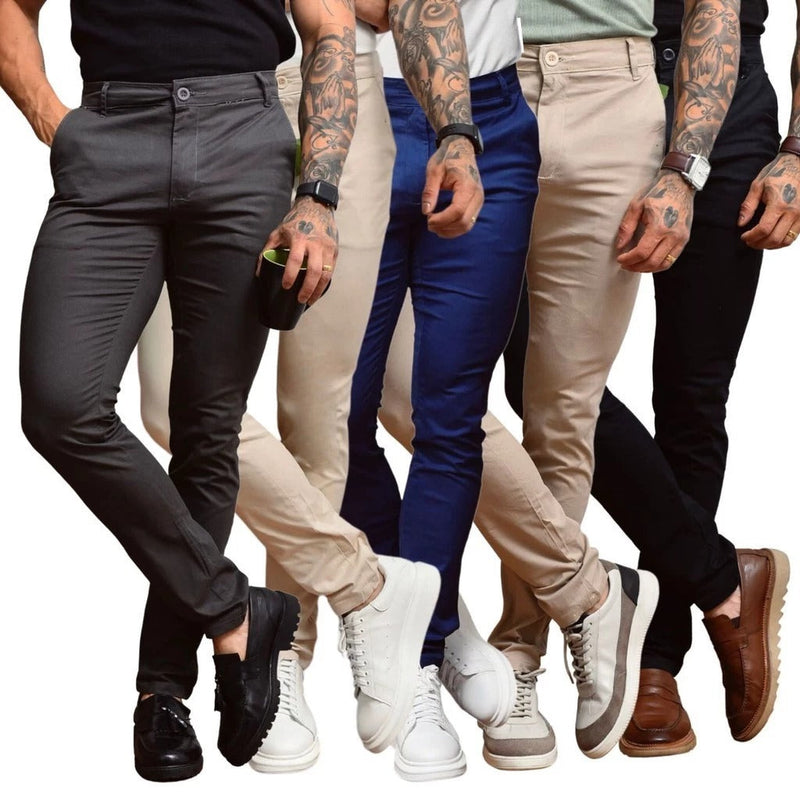 Calça Alfaiataria Sarja Sport Fino - Compre 1 Leve 2