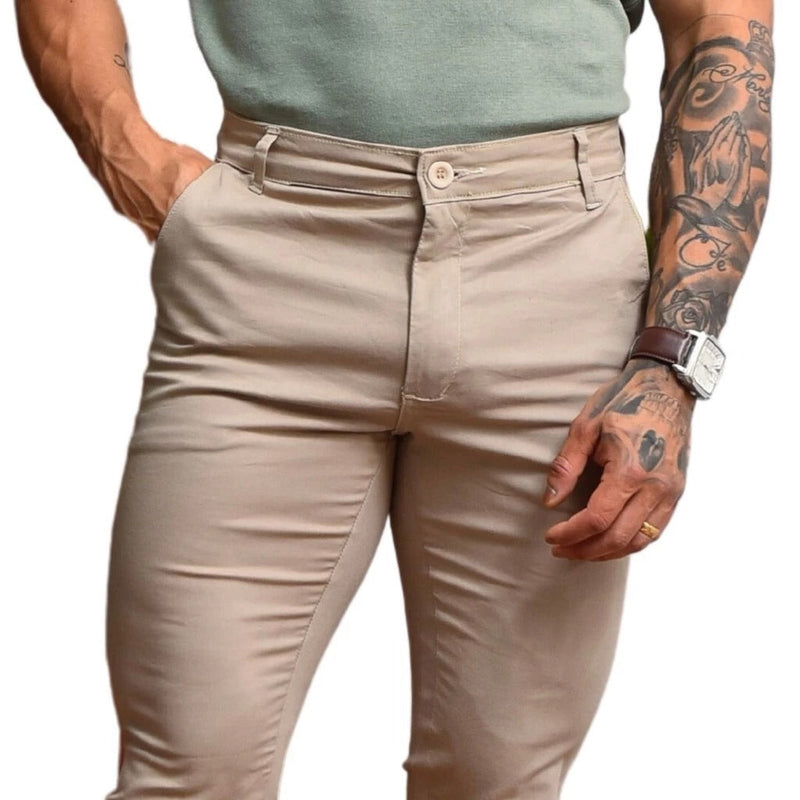 Calça Alfaiataria Sarja Sport Fino - Compre 1 Leve 2
